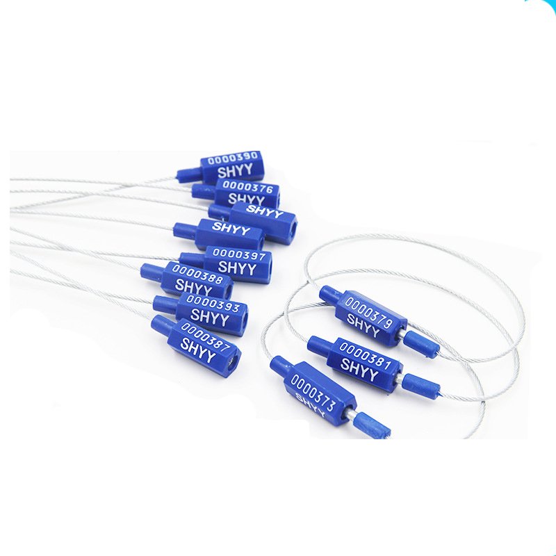 White Laser Marking on ABS POM PBT lead seals | laser marking additive masterbatches | laser marked white on colored polymer