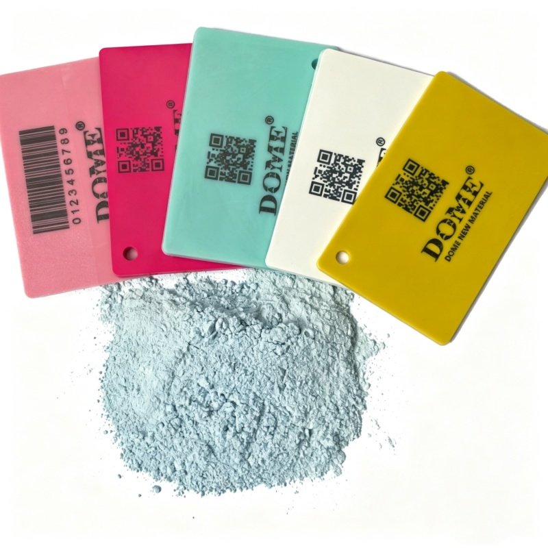 laser marking powder | laser marked black on colored polymer