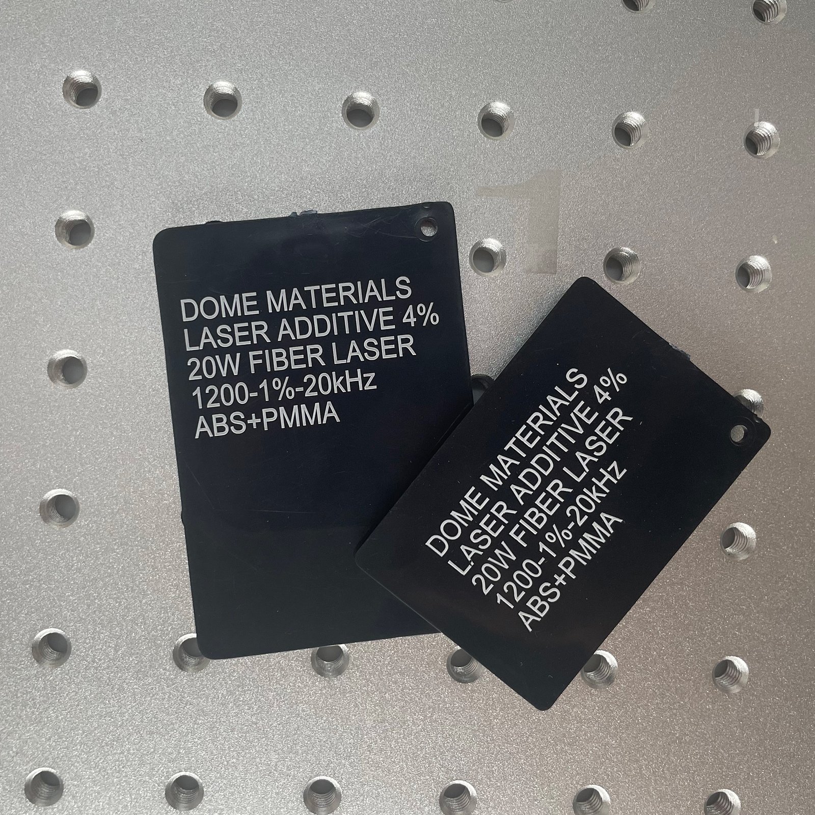 White Laser Marking on Black ABS Molded Part- Laser Marking Additives for Plastics