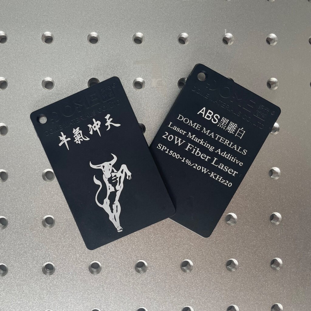 White Laser Marking on Black ABS Molded Part-Laser Marking Additive masterbatch for plsatics