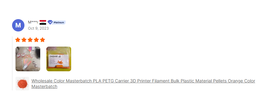 client testimonials for pla masterbatches