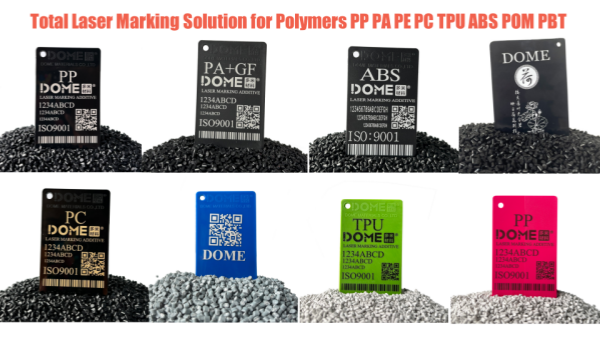 dome laser marking additives for plastic pp pc nylon tpu pom pbt abs molded parts
