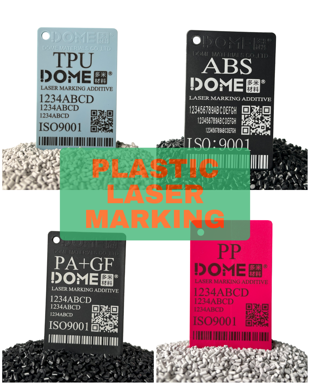 plastic laser marking dome materials
