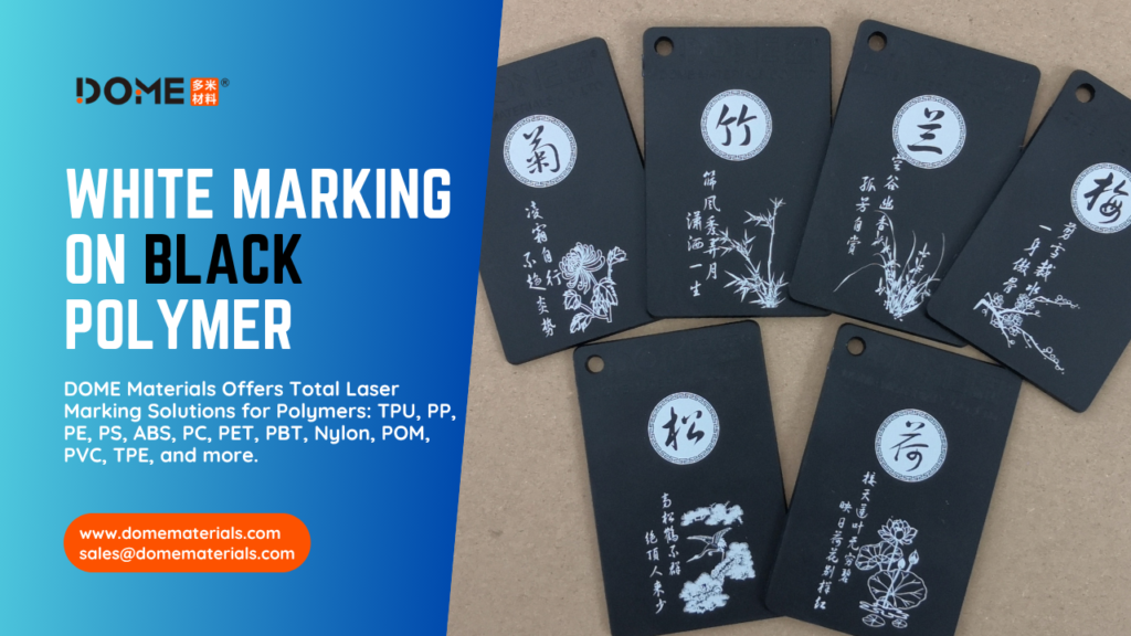 white laser marking on Black Molded Plastic Parts