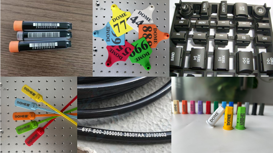 dome laser marking additive application