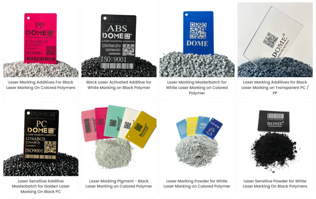 dome materials laser marking additives for plastics