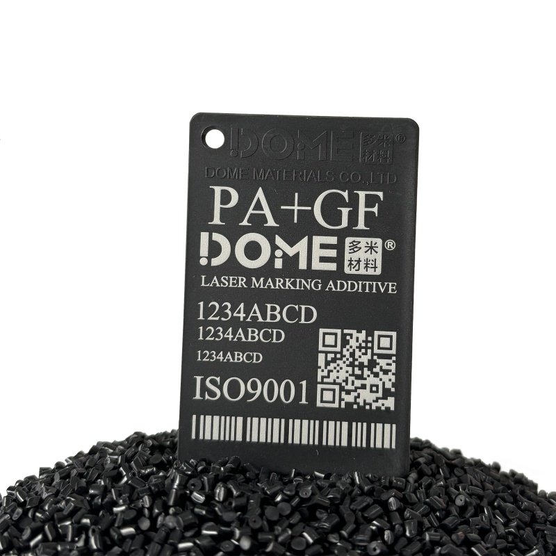 laser marked white on black pa+gf injected parts laser marking additive masterbatch for pa66