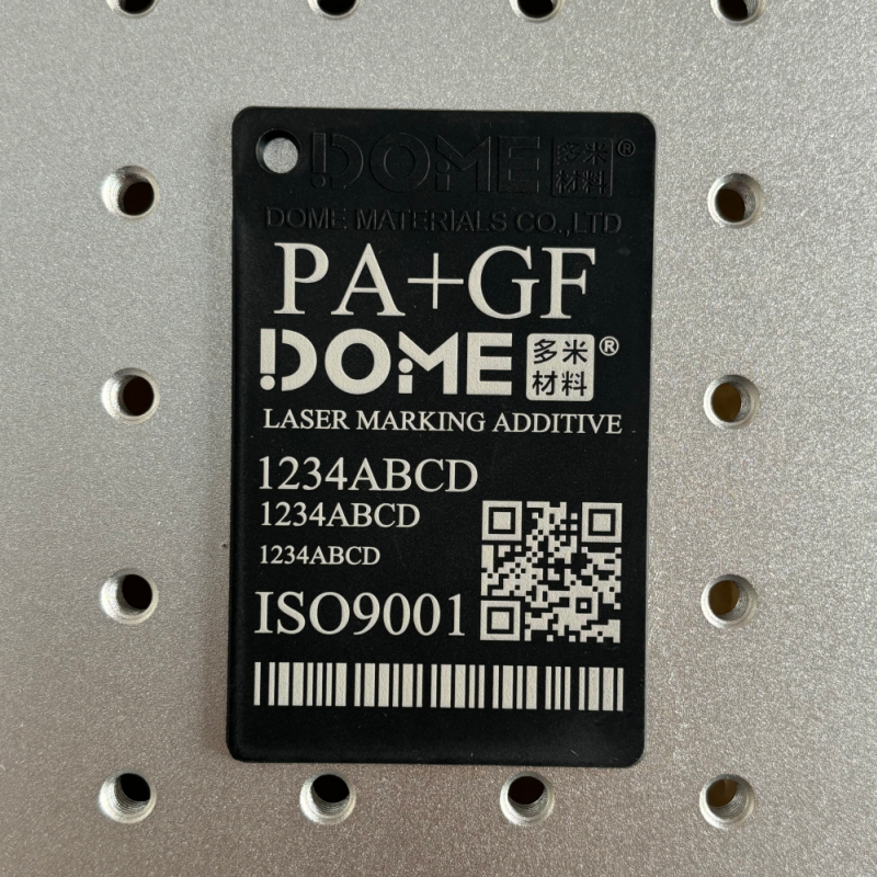 pa+gf white laser marking